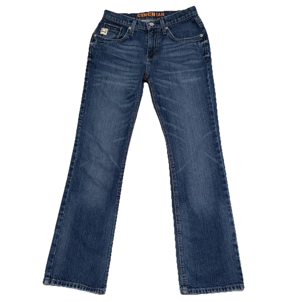 Cinch Ian Jeans Mens Size 30x31 Blue Stretch Bootcut Denim Rodeo Cowboy Western